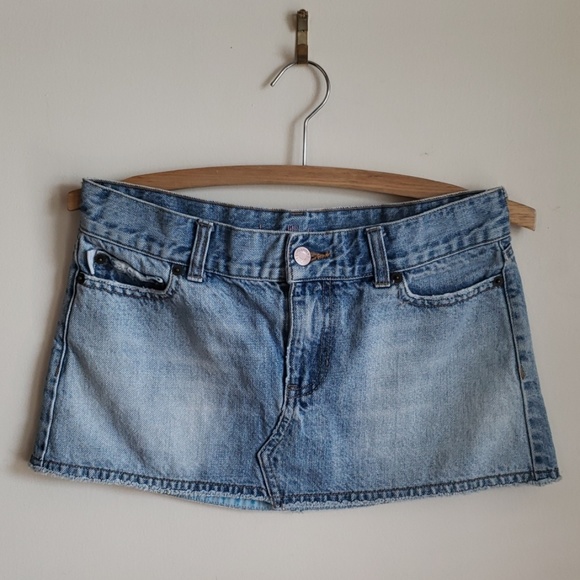 micro denim skirt